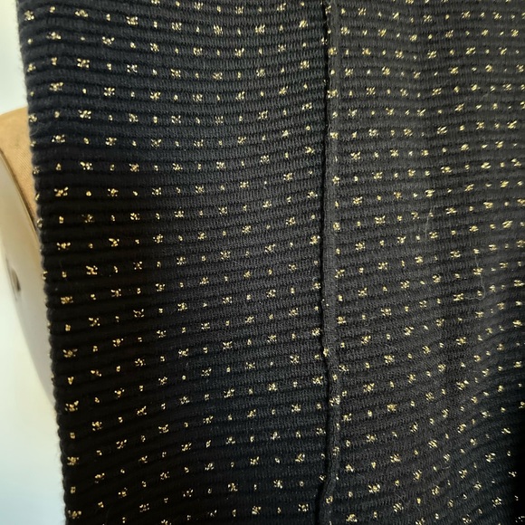 Janie and Jack black with gold detail stretch pants with elastic waist - Picture 2 of 7